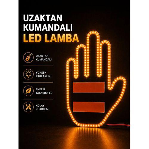 Led Işık El İşareti Araç Camı İçin Uzaktan Kumandalı