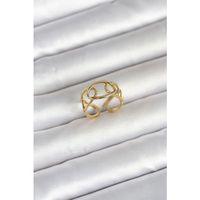 316L Çelik Gold Renk Zincir Model Kadın Yüzük