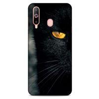 Lopard Samsung Galaxy A60 Uyumlu Kılıf Kediler (42) Rugged Armor Kılıf Siyah Kedi