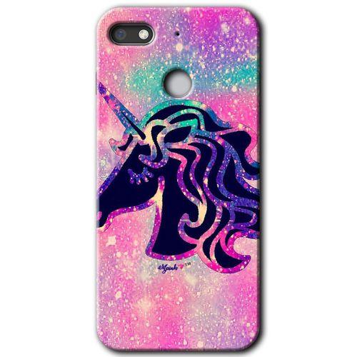 Potkal Hediye Fabrikası General Mobile GM 8 Go HD Baskılı Kılıf + 9D Tam Ekran Koruyucu - Unicorn Kristal