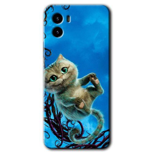 Potkal Hediye Fabrikası Vivo Y15s Kılıf HD Desen Baskılı Arka Kapak - Çılgın Kedi