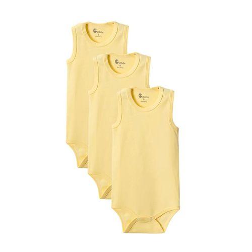 Sarı Askılı Body Zıbın 7-12 YAŞ Çocuklar İçin (3 ADET) Alttan Çıtçıtlı Özel Gereksinimli