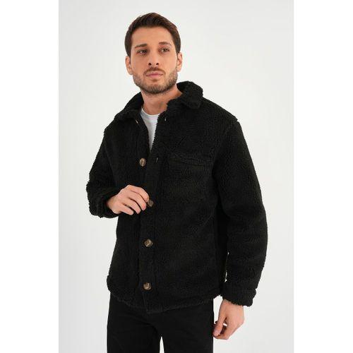 ALEXANDERGARDI DÜĞMELİ SİYAH PELUŞ CEKET (AG-POLE-J58-01)