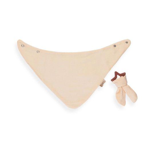 Silikon Diş Kaşıyıcılı Müslin Önlük 736 Somon