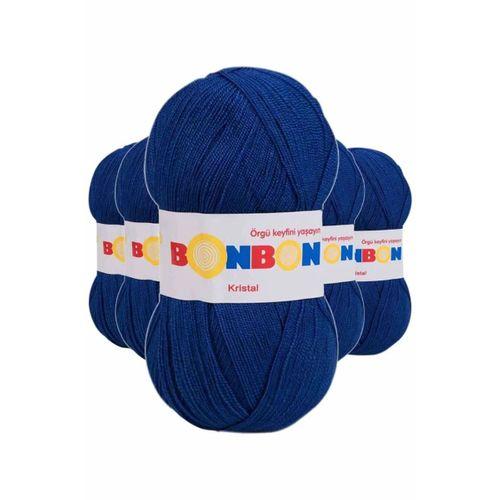 5 Adet Kristal El Örgü Lif İpi Mavi 98488