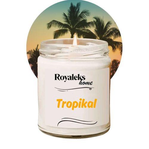 Doğal Özel Seri Kokulu Dekoratif Kavanoz Mum 210 cc - Tropikal Esans - RYL