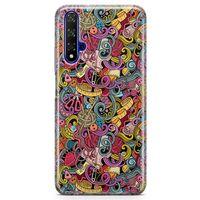 Honor View 20 Kılıf Doodle Dikiş Makinesi Arka Kapak Koruma Desenli Full Koruyucu