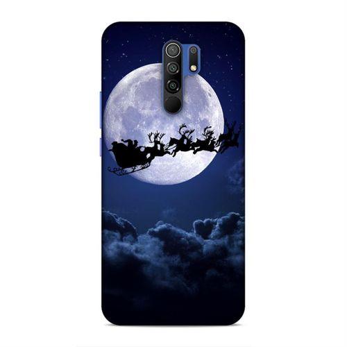 Xiaomi Redmi 9 Kılıf Noel Baba Ve Geyikleri Arka Kapak Silikon Koruma Full Koruyucu
