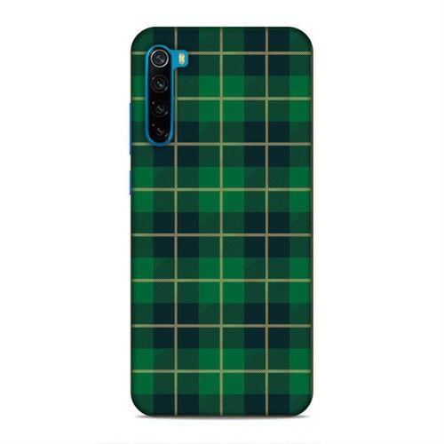 Xiaomi Redmi Note 8T Kılıf Retro Kumas Yesil2 Arka Kapak Silikon Koruma Full Koruyucu