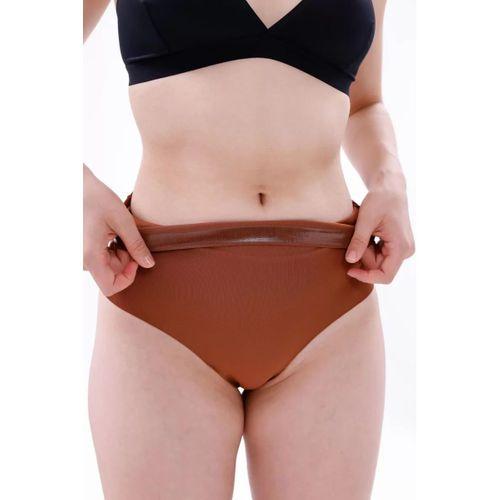 Kahverengi Mı  2704 Lazer Kesim Yüksek Bel Hayalet Külot