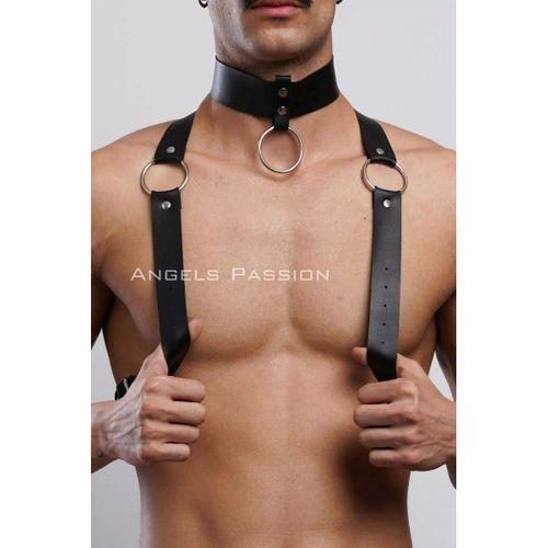 Erkek Choker ve Göğüs Harness, Erkek Parti Giyim - APFTM35