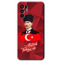 OPPO Oppo Reno 6 Kılıf HD Desen Baskılı Arka Kapak - Atatürkiye