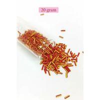 Uzun Boru Kesme Boncuk Çap 2mm Uzunluk 10 mm - 20 Gram - Sarı Kırmızı - BNC235