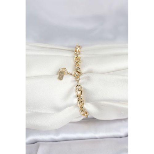 CM 14K Gold Renk Kalın Zincir Model Kadın Bileklik