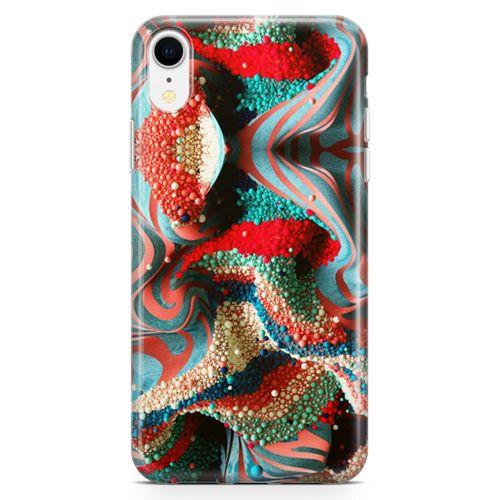 Apple iPhone XR Kılıf Kabartma İnciler Arka Kapak Koruma Desenli Full Koruyucu