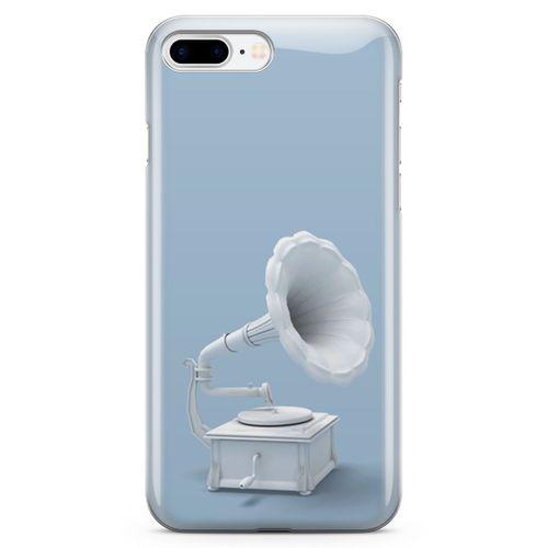 Apple iPhone 8 Plus Kılıf Gramofon Arka Kapak Koruma Desenli Full Koruyucu