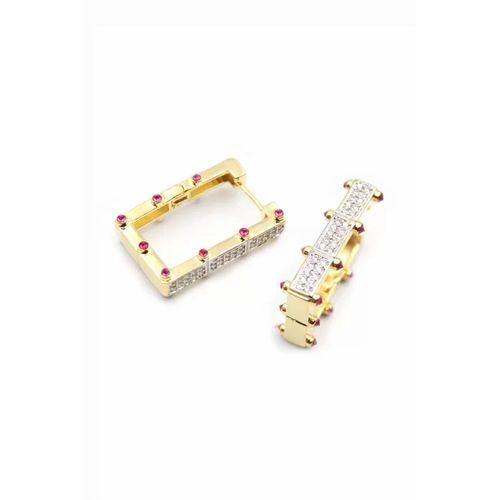 Taşlı Serenay Küpe - Altın