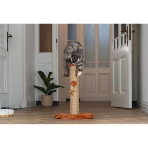Beeztees DBL Kedi Tırmalama ve Oyuncağı, Toprak Rengi, 35x35x50cm