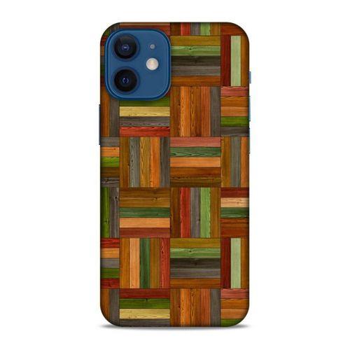 Lopard Apple iPhone 12 Mini Uyumlu Kılıf Wood'X (21) Koruyucu Kapak Baskılı