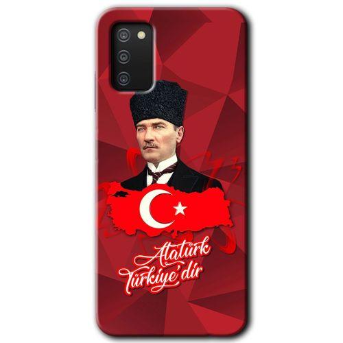 Samsung Galaxy A03s Kılıf HD Desen Baskılı Arka Kapak - Atatürkiye