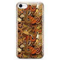 Apple iPhone 8 Kılıf Doodle Türk Kahvesi Arka Kapak Koruma Desenli Full Koruyucu