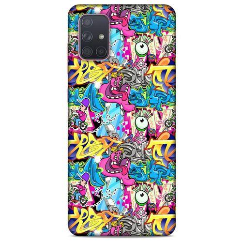 Graffitix (7) Desenli Silikon Kapak Samsung Galaxy A71 Kılıf
