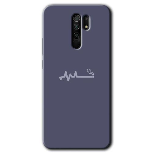 MRCİLETİSİM Xiaomi Redmi 9 Kılıf HD Desen Baskılı Arka Kapak+Temperli Cam - Sigara Zararlıdır