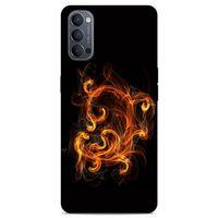 Lopard Oppo Reno 4 Uyumlu Kılıf FireX (25) Antişok Kapak Ateş Kırmızı
