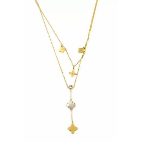 Vc Yonca Kolye - Altın