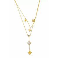 Vc Yonca Kolye - Altın