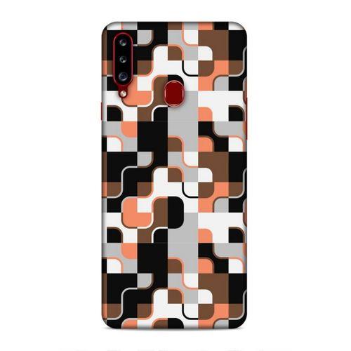 Samsung Galaxy A20s Uyumlu Kılıf Insomnia (47) Crystal Flex Kılıf Siyah Portakal