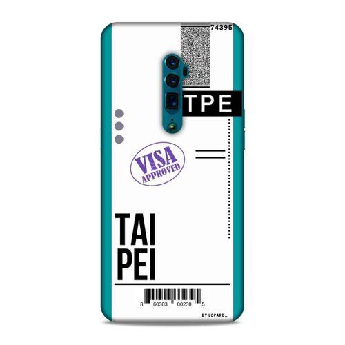 Oppo Reno 10x Zoom Kılıf Uçak Bileti Taipei Arka Kapak Koruma Desenli Full Koruyucu