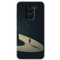 Xiaomi Redmi Note 9 Kılıf Baskılı Kapak - Space Planet +Tam Kaplayan Mat Seramik