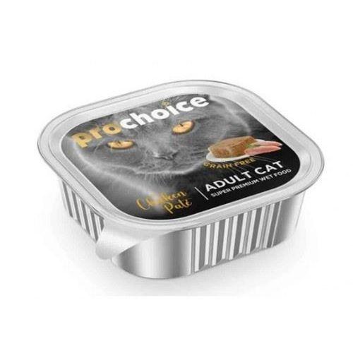 ProChoice Tavuklu Tahılsız Ezme Yetişkin Kedi Konservesi 100 Gr