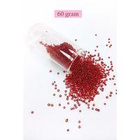 Dökme Cam Kum Boncuk (11/0) 2 mm - 60 Gram -  Şeffaf Koyu Kırmızı - BNC050