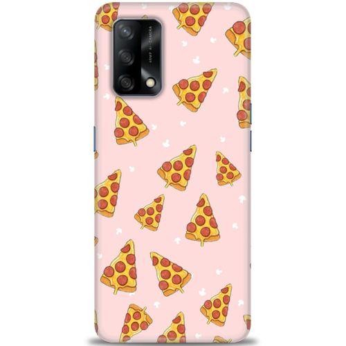 Oppo A74 Kılıf HD Baskılı Kılıf - Pizza Dilimleri + Tam Ekran Koruyucu