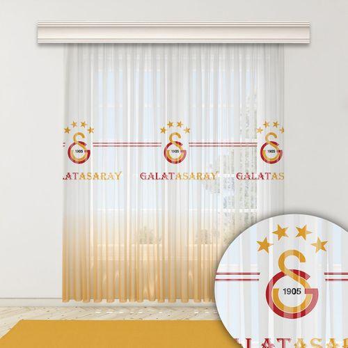 GALATASARAY BASKILI TÜL PERDE LOGO BASKILI TARAFTAR ODASI