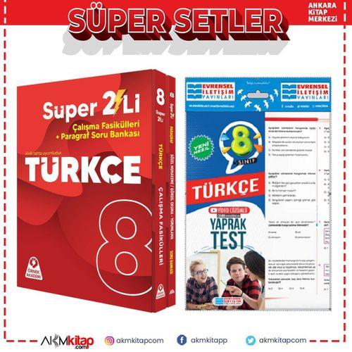 Örnek Akademi 8.Sınıf Türkçe İkili Seti ve Evrensel Yaprak Test Seti 2 Kitap