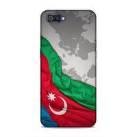 Realme C2 Uyumlu Kılıf Azarbaijan (16) Kalın Kılıf Harita Bayrak