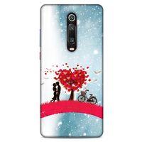Lopard Xiaomi Mi 9T Pro Uyumlu Kılıf Bahar (20) Koruyucu Kılıf Kalpli Ağaç