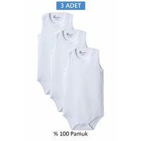 Beyaz Askılı Body Zıbın 2-7 YAŞ Çocuklar İçin (3 ADET) Alttan Çıtçıtlı Özel Gereksinimli
