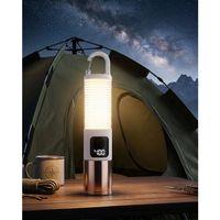 Usb Şarjlı Kamp Feneri Çift Işık Kaynağı 500 Lümen Güç Ekranlı Taşınabilir Led Aydınlatma