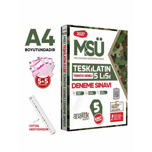2027 MSÜ Teşkilatın 5lisi Özgün Deneme Paketi Yeni Nesil Türkiye Geneli Çözümlü Analitik Yayınları