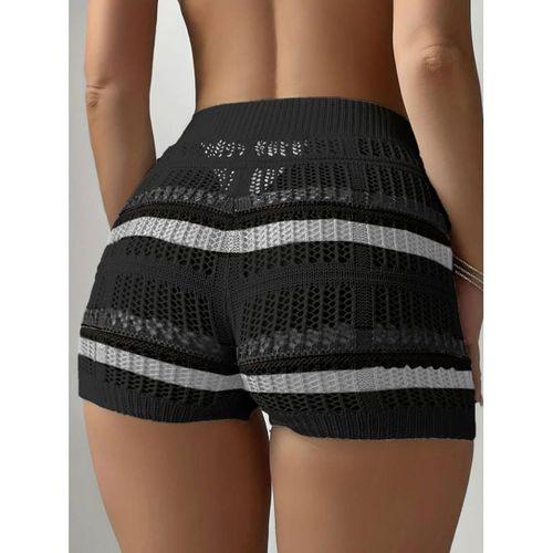 Kadın Belinden Bağlamalı Mini Triko Short