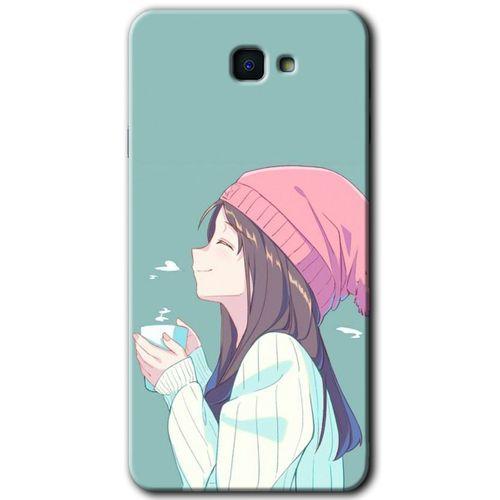 MRCİLETİSİM MRCİLETİSİM Samsung Galaxy J7 Prime 2 Kılıf HD Desen Baskılı Arka Kapak + Temperli Cam - Happy Girl