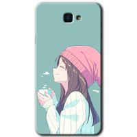 MRCİLETİSİM MRCİLETİSİM Samsung Galaxy J7 Prime 2 Kılıf HD Desen Baskılı Arka Kapak + Temperli Cam - Happy Girl