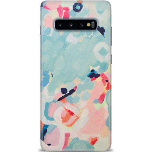 Samsung Galaxy S10 Plus Kılıf HD Baskılı Kılıf - Mavi + Tam Ekran Koruyucu