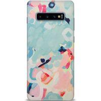 Samsung Galaxy S10 Plus Kılıf HD Baskılı Kılıf - Mavi + Tam Ekran Koruyucu