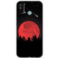 Tecno Spark 6 Go Kılıf HD Desen Baskılı Arka Kapak - Kanlı Ay + Kırılmaz Cam