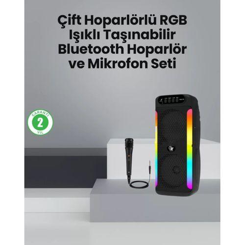 Taşınabilir Şarjlı Hoparlör Usb, Sd Kart, Aux Girişli